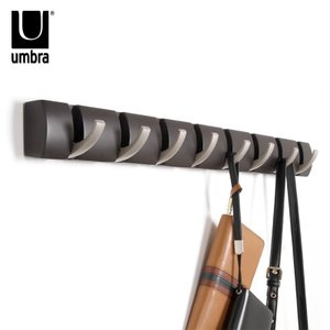 加拿大 umbra欧式创意可翻弹八組木质挂钩 墙面挂衣架衣帽钩 