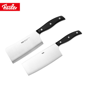 德国菲仕乐Fissler 不锈钢刀具厨房两件组主厨刀中式菜刀砍刀套刀